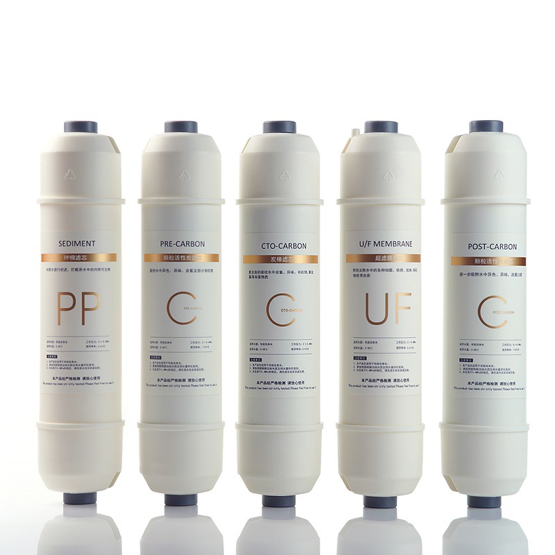 School water purifier dedicated quick connect filter cartridge universal water purifier 10-inch post carbon UF/PP/c filter cartridge CTO carbon rod