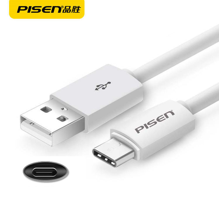 Pisen type-c data cable for Xiaomi Huawei Honor Android fast charge v8 universal charging cable wide port