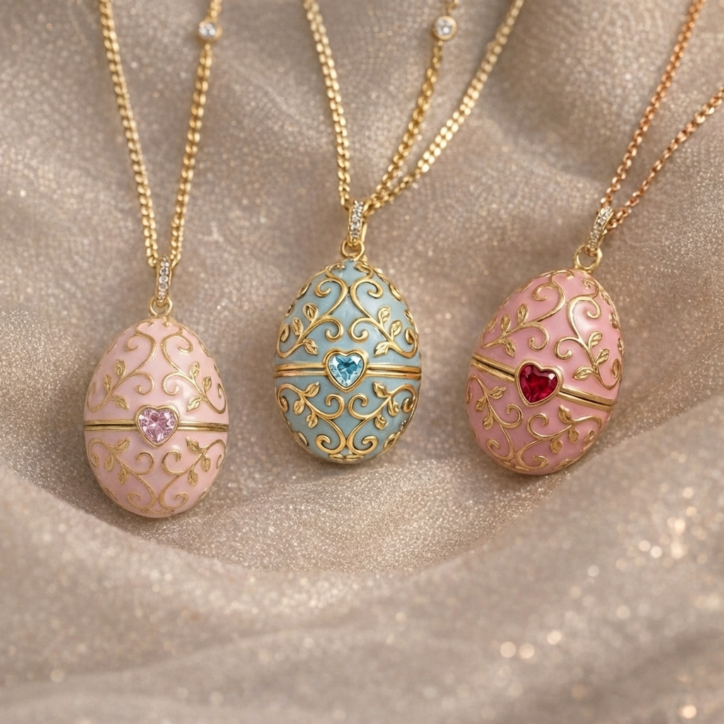 New pink-toned colorful necklace with openable design, Mother's Day gift niche necklace