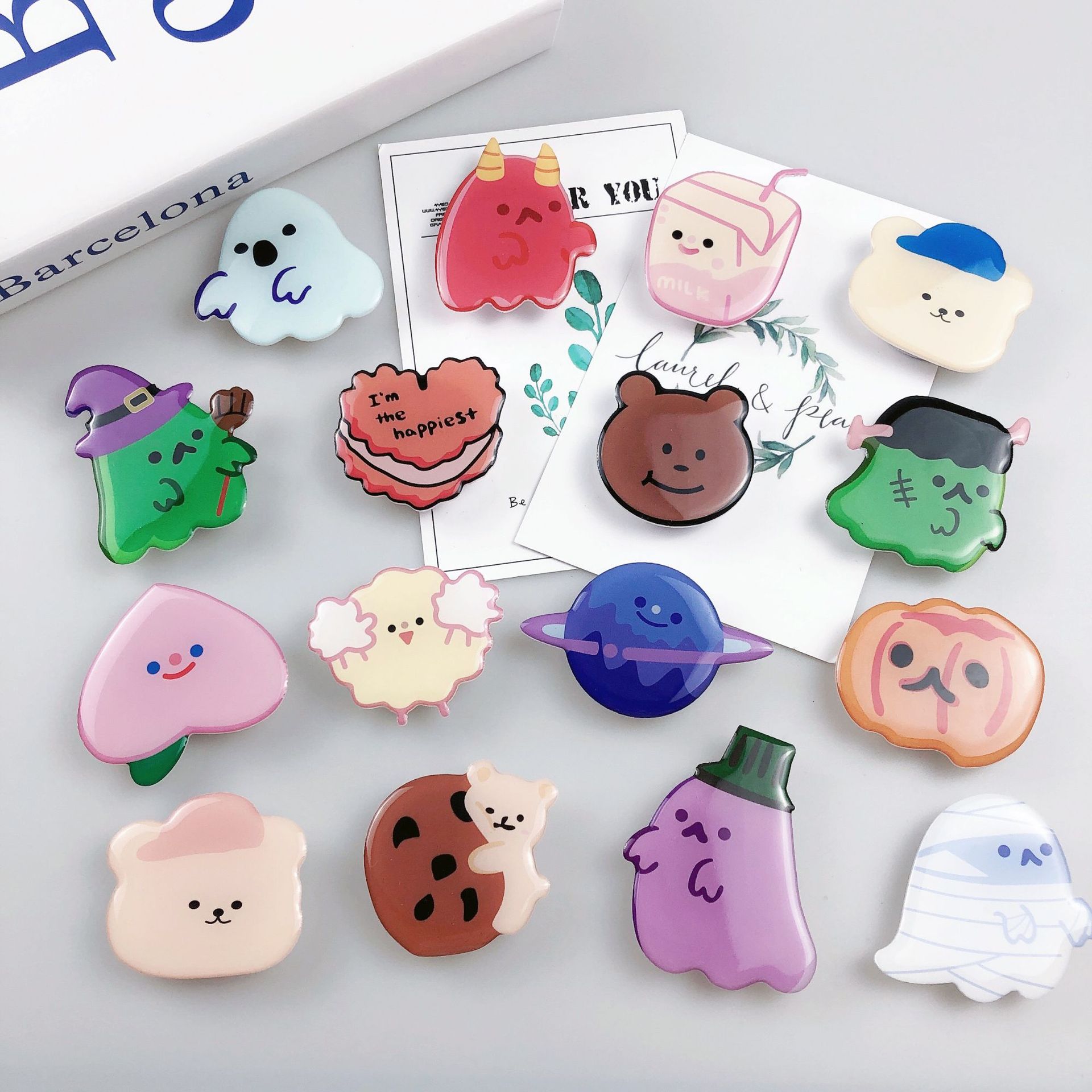 Airbag Stand Korean Acrylic Resin Halloween Gift Foldable Telescopic Phone Letter Heart Portable