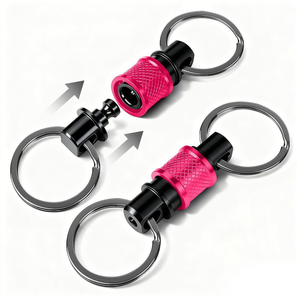 Mini Portable Ultra-light Aluminum Alloy Universal Buckle Outdoor Convenient Hanging Buckle 360-degree Rotating Detachable Keychain
