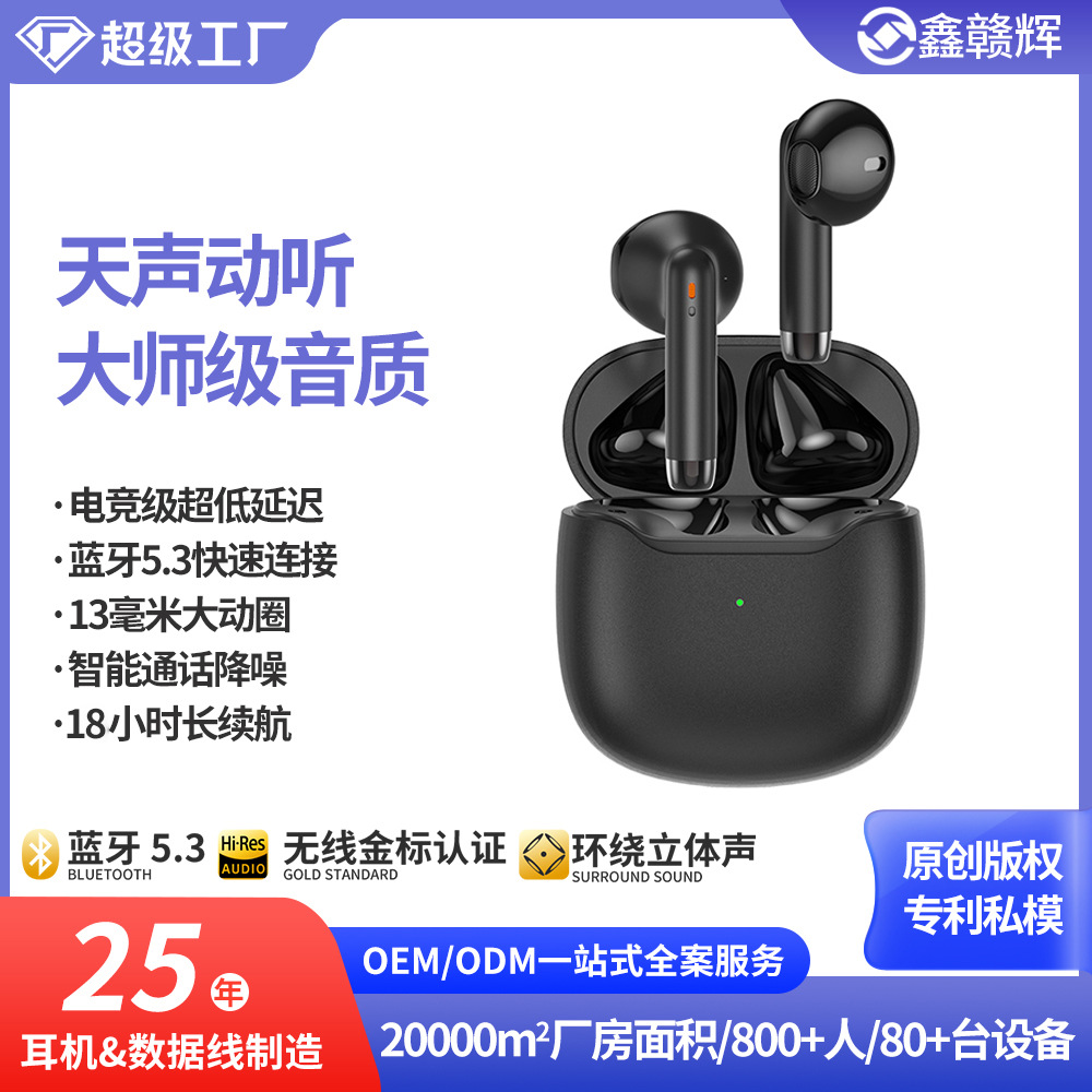 Waterproof Private Model TWS Gaming Wireless Earphones Stereo Phone Call Music Bluetooth Earphones 5.3