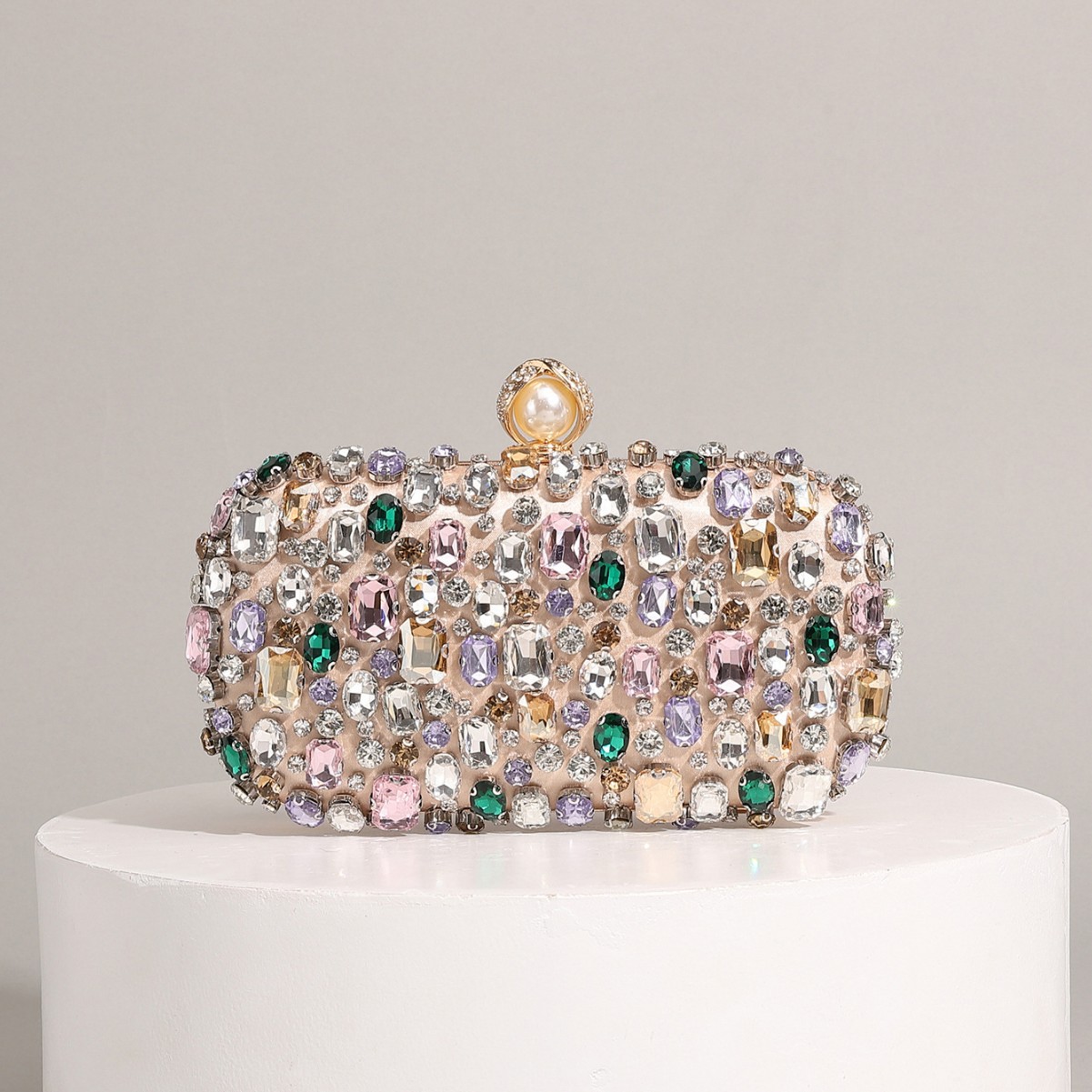 Colorful Evening Bag Banquet Clutch Bag Women's Dress Evening Dress Bag Rhinestone Party Bag