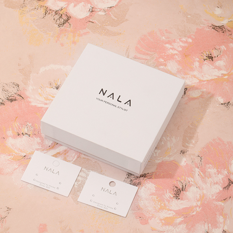 NALA Jewelry Packaging Box Necklace Ring Earrings Set Paper Box Gift Packaging Jewelry Box
