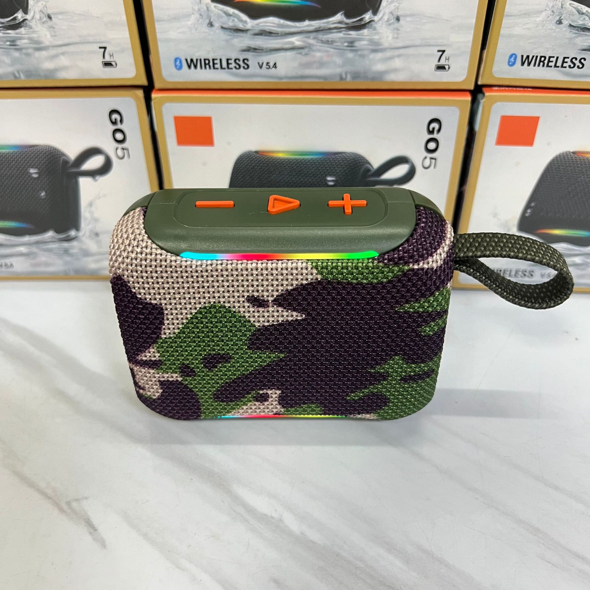 GO5 Wireless Bluetooth Speaker Gold Brick Waterproof Mini Portable Outdoor Running Volume Speaker