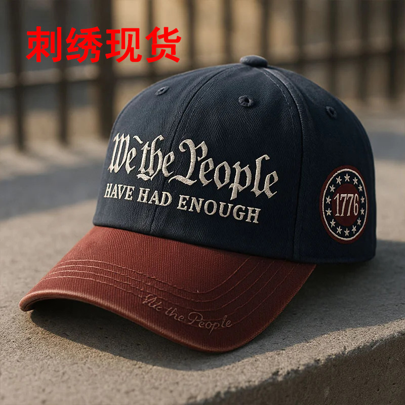 WETHEPEOPLE Embroidered Baseball Cap US Independent Station Distressed Outdoor Sun-Protective Hat Women's Visor Cap