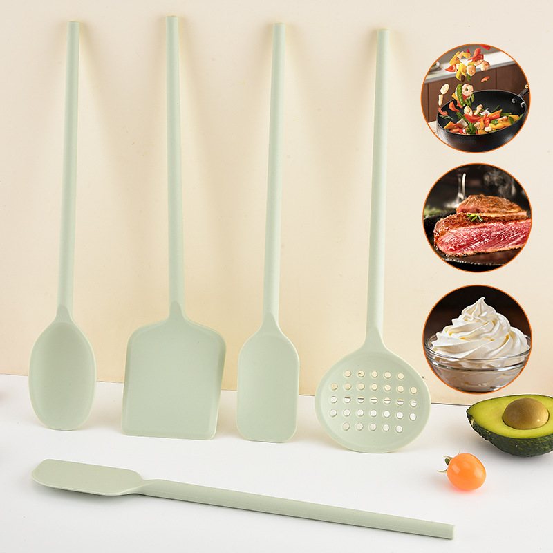 New kitchen silicone cookware set frying spatula soup spoon kitchen cooking spatula spoon 5-piece set