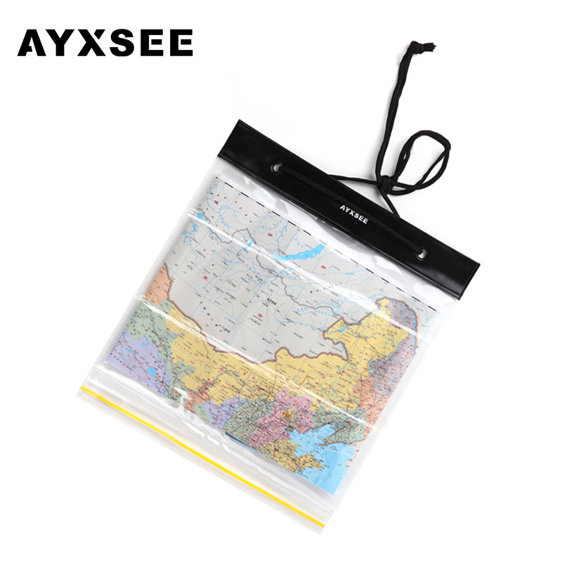 AYXSEE Outdoor Training Water-Repellent Map Bag Plastic Ziplock Bag Transparent Stationery Bag PVC Plastic Thick 20 Silk