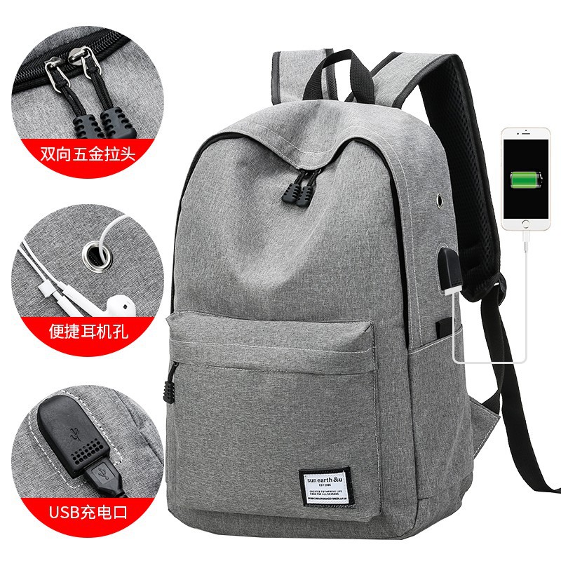 New large capacity Oxford cloth backpack middle school student schoolbag travel backpack computer bag custom