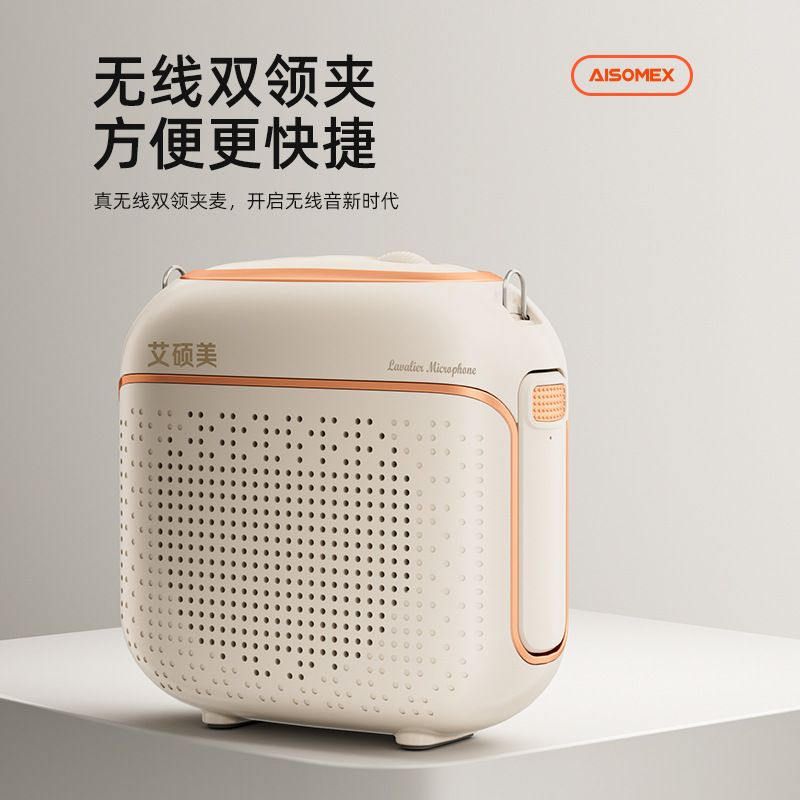 Aishuomei New K29 Small Bee Wireless Lapel Dual Mic Amplifier for Teacher Special Tour Guide