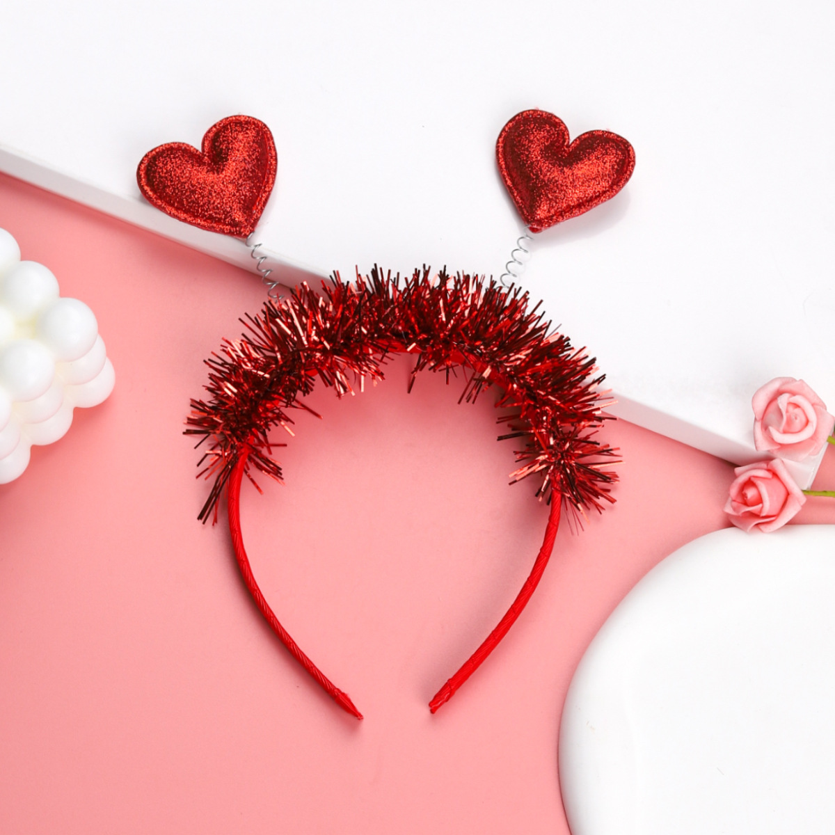 Valentine's Day Glitter Spring Love Headband Party Wedding Cupid Sequins Women Children Universal Headband