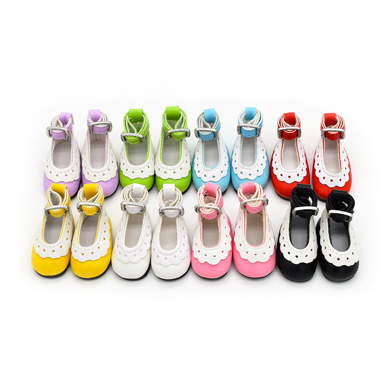 BJD Shoes 6-Point Doll High Heels Cotton Doll Doll Princess Shoes Elastic Buckle Accessories