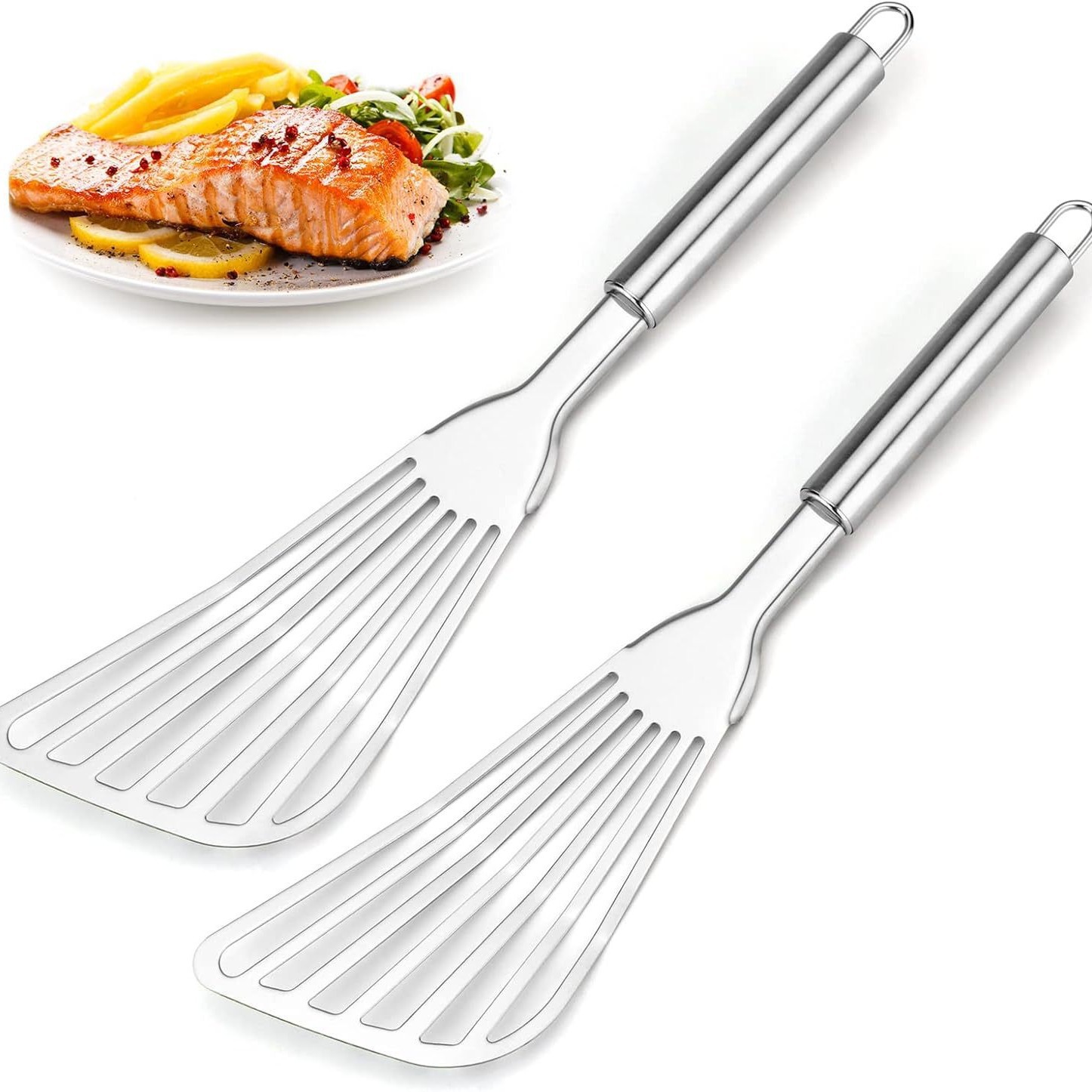 Stainless steel fish spatula steak spatula multi-functional slotted spatula kitchen supplies tools