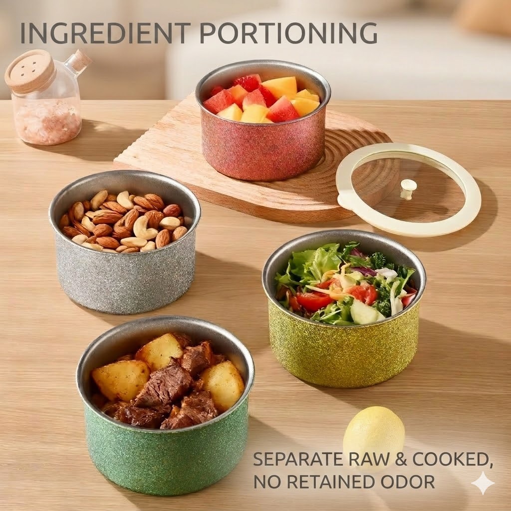 New office worker lunch box lightweight antibacterial anti-mold titanium lunch box outdoor portable pure titanium crystal fresh-keeping box