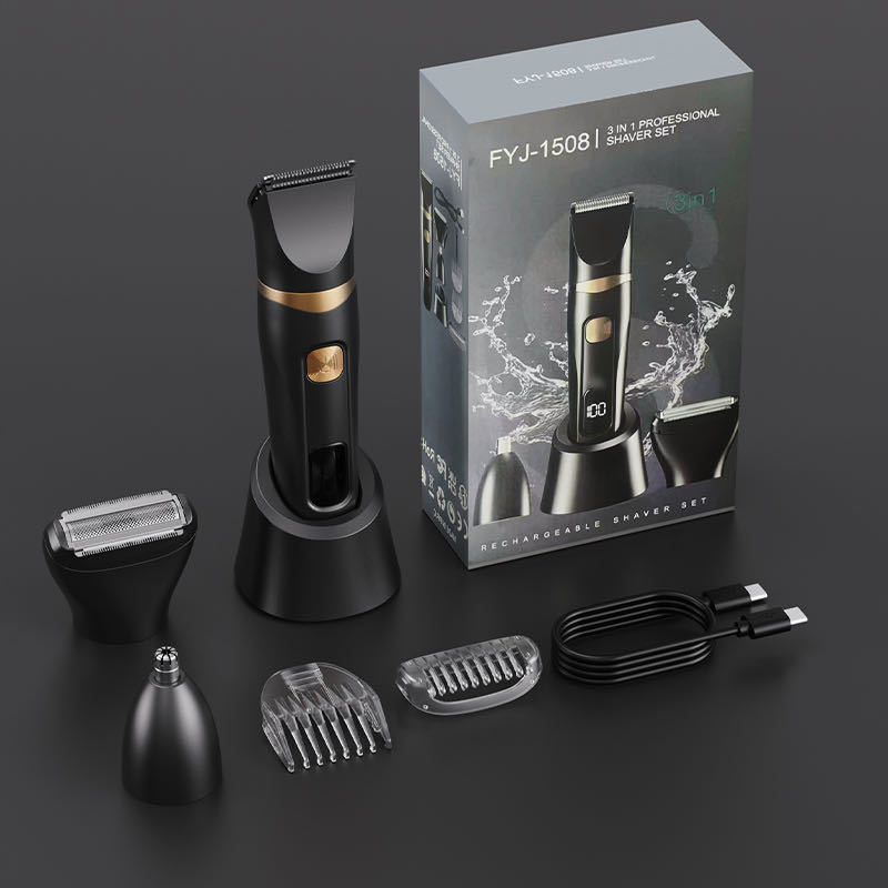 Men's Electric 3-in-1 Trimmer Portable Multi-Function Electric Shaver Multi-Function