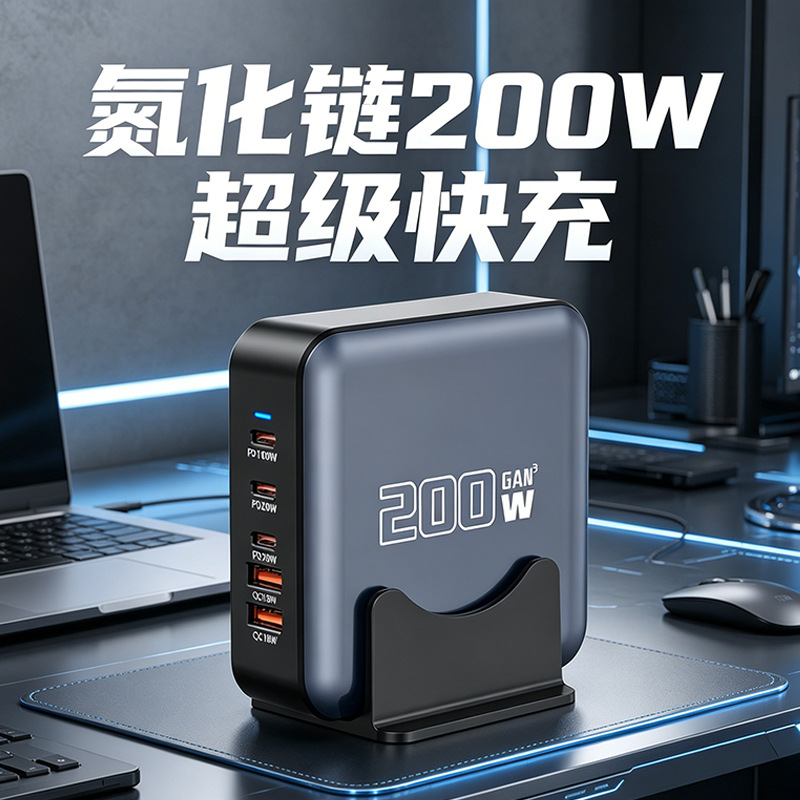 200W GaN Charger 20V5A High Power Mobile Phone Tablet Laptop Universal Charging Station 200W