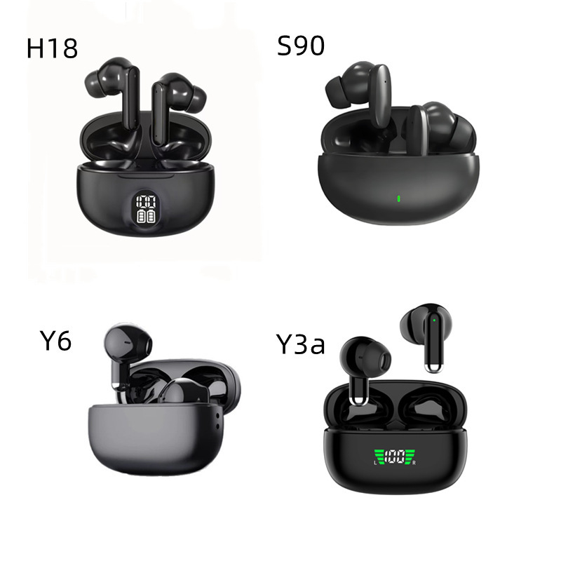 Huaqiangbei Y6 Bluetooth Earbuds Noise Cancelling Digital Display Ultra Long Battery Life H18 Wireless Bluetooth Earbuds