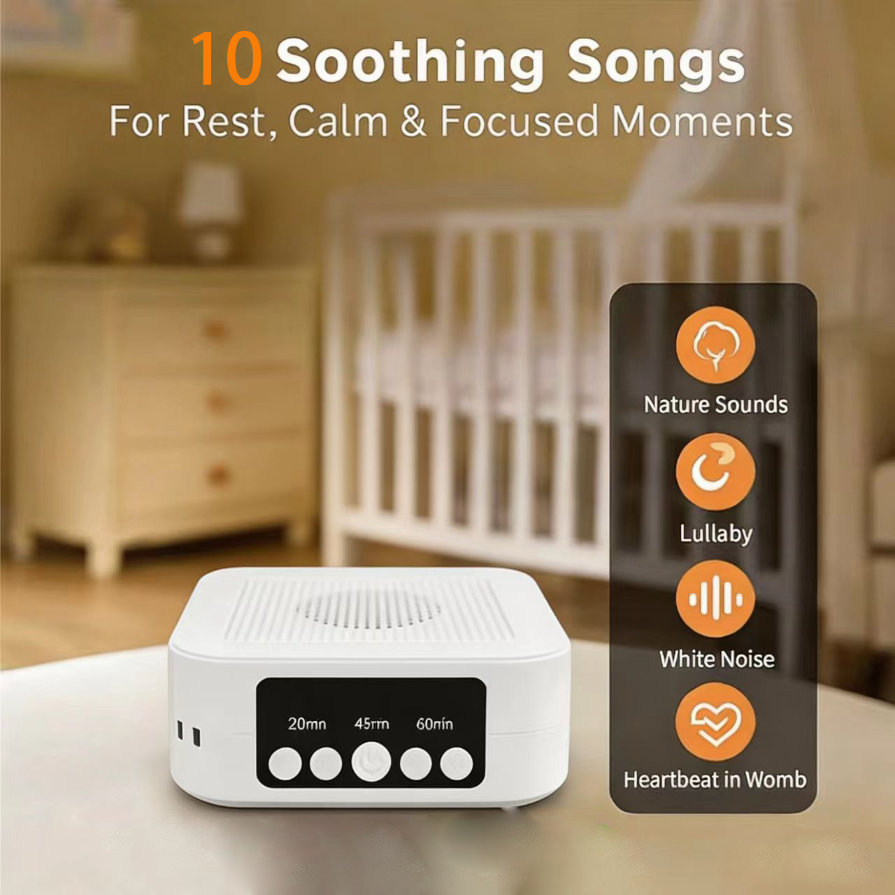 Whitelist new baby white noise sleep device newborn portable sleep device auxiliary noise machine