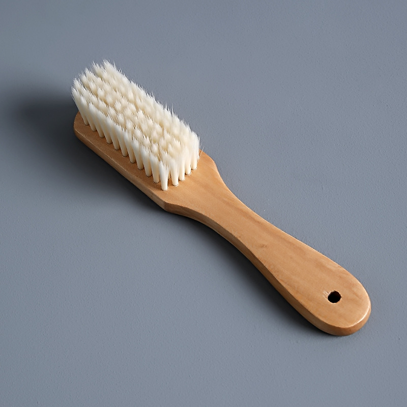 Solid wood soft-bristle shoe brush for washing shoes without damage, household shoe brush, multi-functional clothing brush, dedicated sports shoe brush