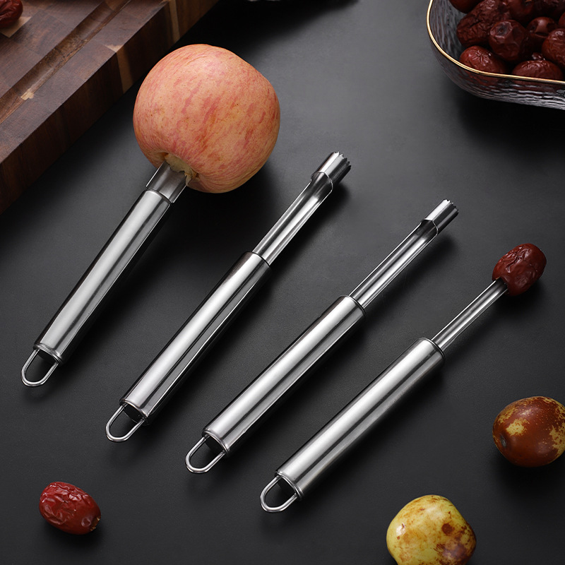 Stainless steel red date pitter hawthorn apple corer seed remover core extractor fruit core remover tool