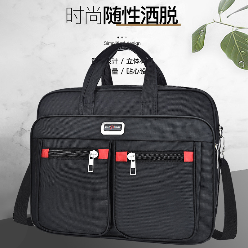 Men's large capacity briefcase for business trips laptop bag手提旅行包商务包