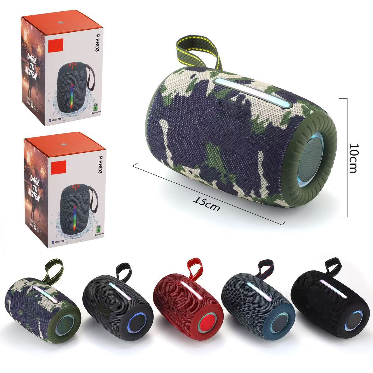 P PRO Series Wireless Bluetooth Speaker P PRO3 Portable Outdoor Wireless Subwoofer Gift