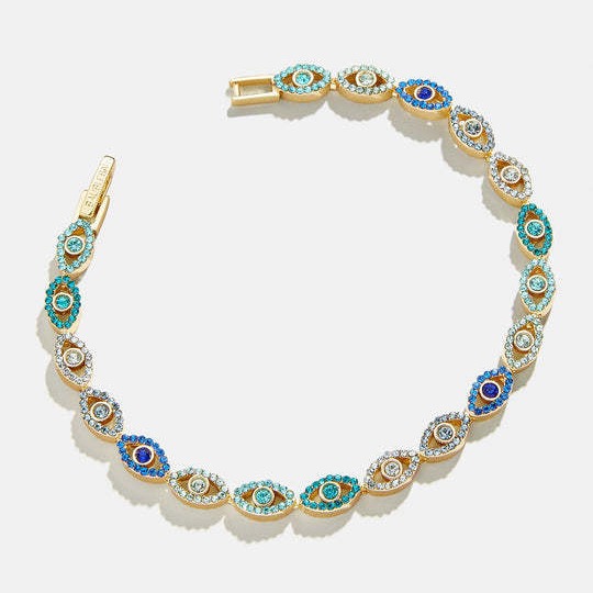 New Evil Eye Colorful Diamond Unique Drip Oil Process Bracelet Accessories