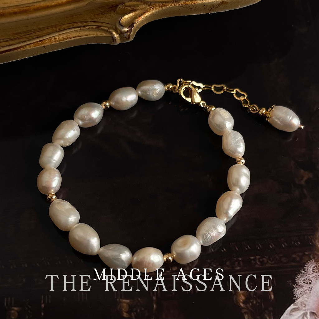 Vintage Light Retro Freshwater Pearl Bracelet Court Style Bracelet Hand Jewelry