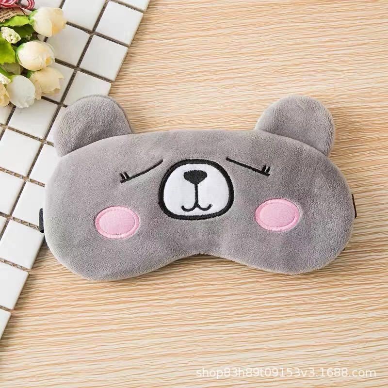 New cartoon cute plush eye care sleep eye mask, cute cat anime design, ice compress eye mask