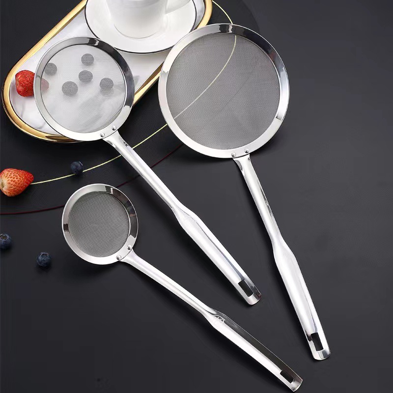 304 stainless steel oil strainer mesh, household juice and soybean milk filter strainer, hot pot noodle strainer, flour mesh sieve, filter mesh