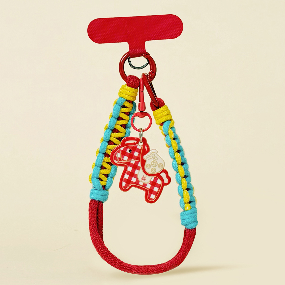 Phone Lanyard Contrast Color Short Universal Phone Case Pendant Anti-Loss Keychain Hand Strap Cute Lanyard