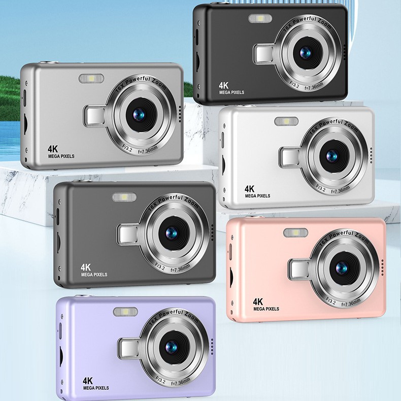 CCD 4K pixel digital camera student entry-level mini card machine home shooting green screen live streaming