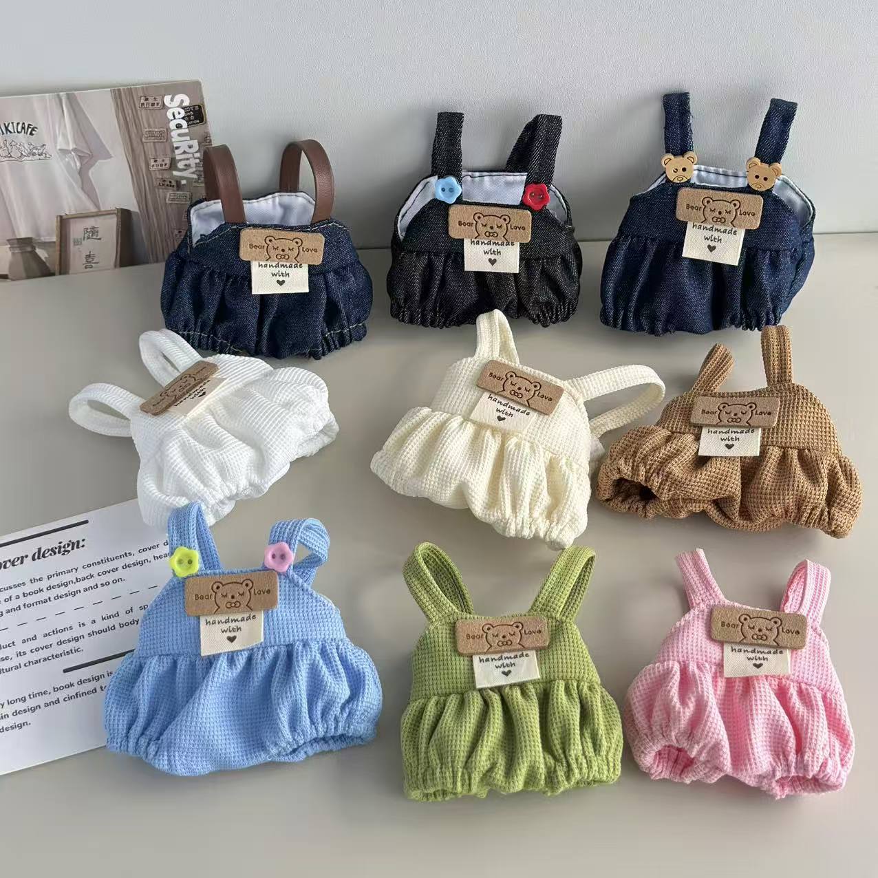 Small pants 10cm pendant doll clothes 14cm dog plush toy overalls replacement doll clothes