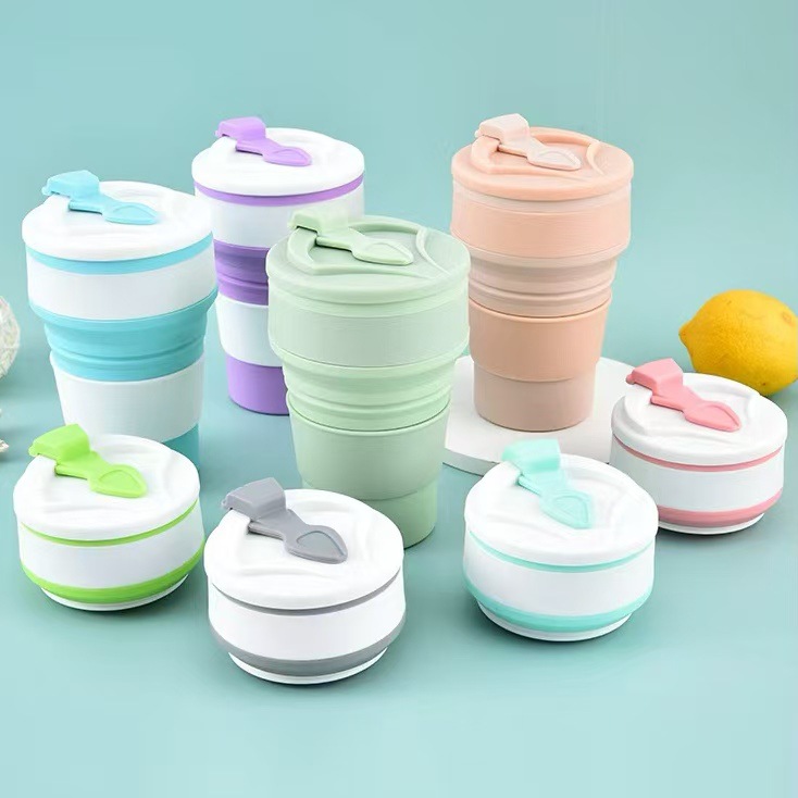Silicone Water Cup Outdoor Portable Cup Folding Travel Telescopic Cup Foldable