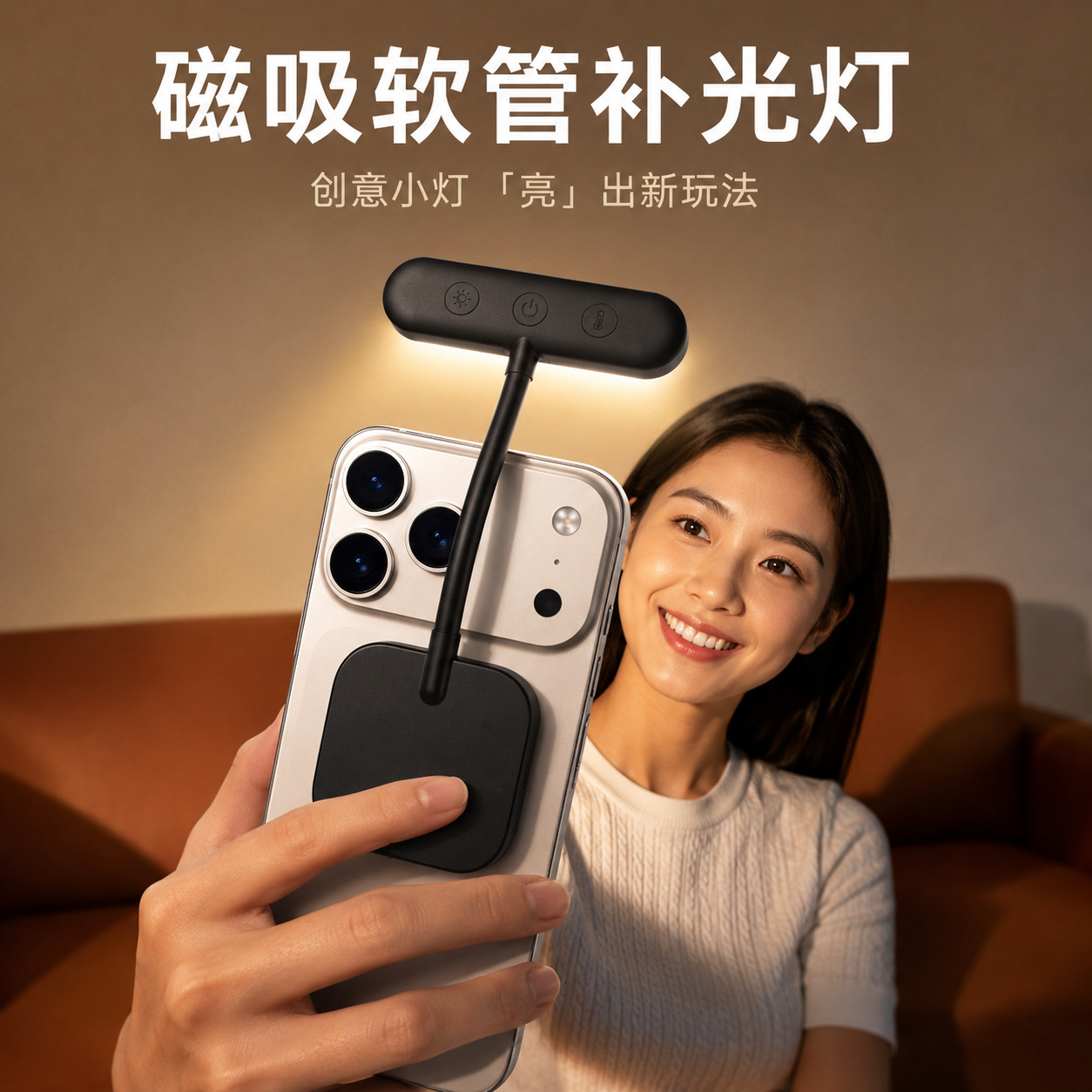 Mobile phone magnetic flexible tube fill light magsafe screen light live streaming photography selfie reading light night light eye protection