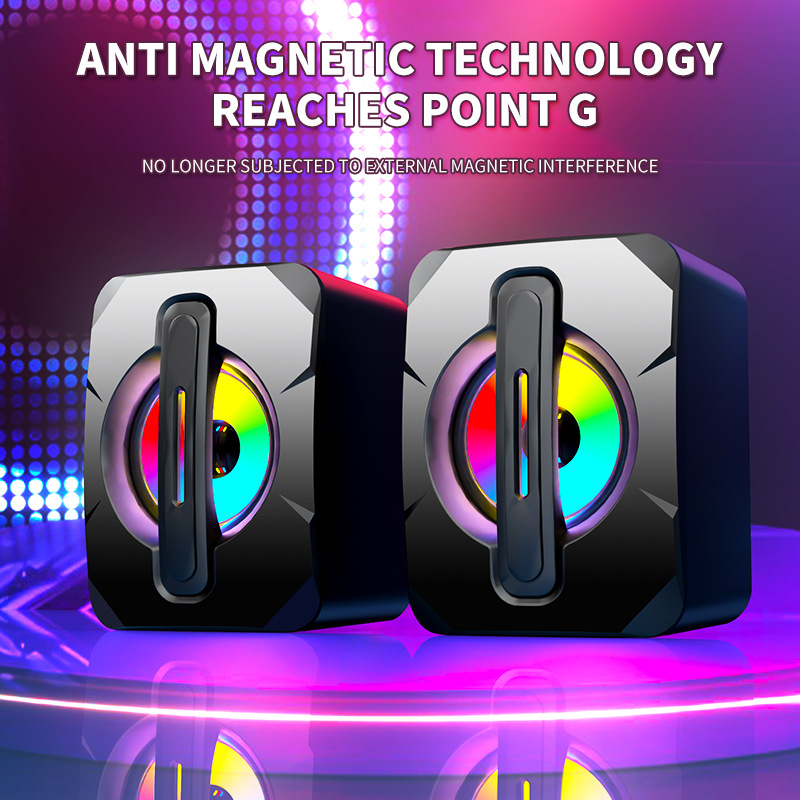 RGB desktop notebook mobile phone home speaker USB wired mini subwoofer desktop small speaker