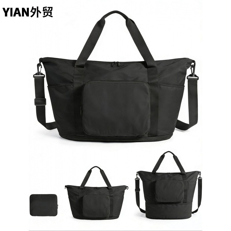 Large Capacity Lightweight Travel Bag for Women, Expandable Moving Clothes Storage Bag, Practical Casual Handbag Sports Fitness Bag