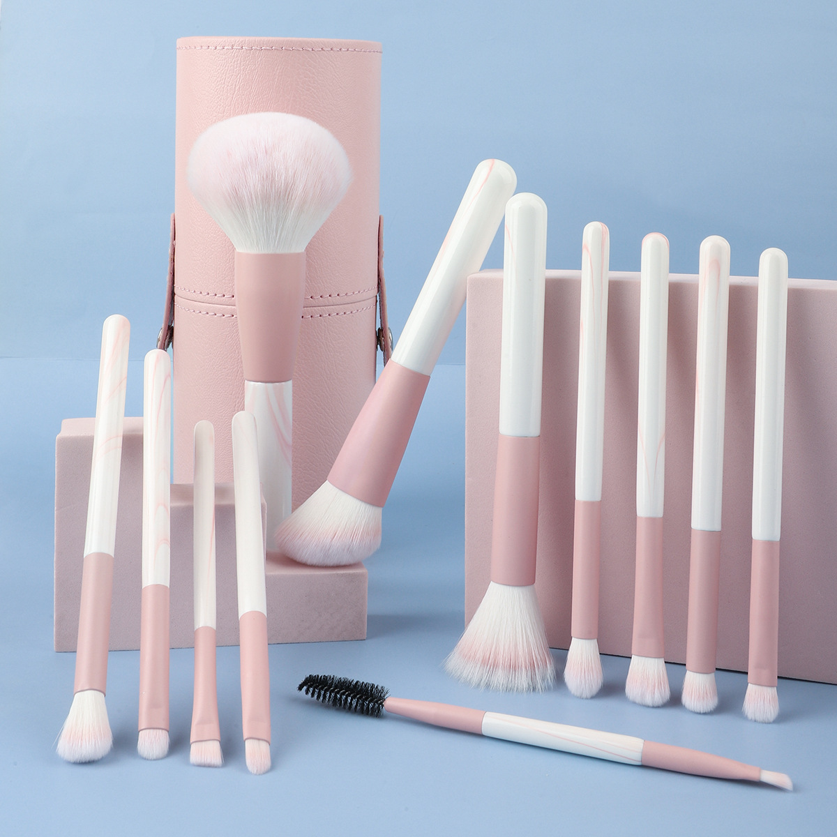 12 Pieces Huayang Qingkong Makeup Brush Set Beginner Full Set Soft Powder Eyeshadow Brush Makeup Cosmetic Tool