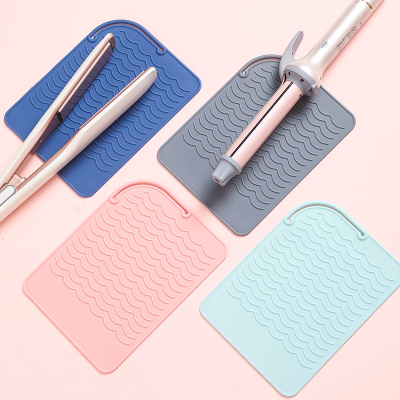 Curling iron portable straightener curling iron silicone storage heat pad electric curling iron large curl styling tool silicone pad