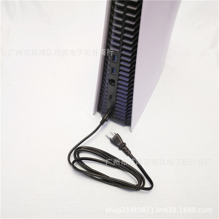 PS5 Power Cord Power Cable US Spec Flat Plug Figure 8 Tail PRO/Slim Power Cord