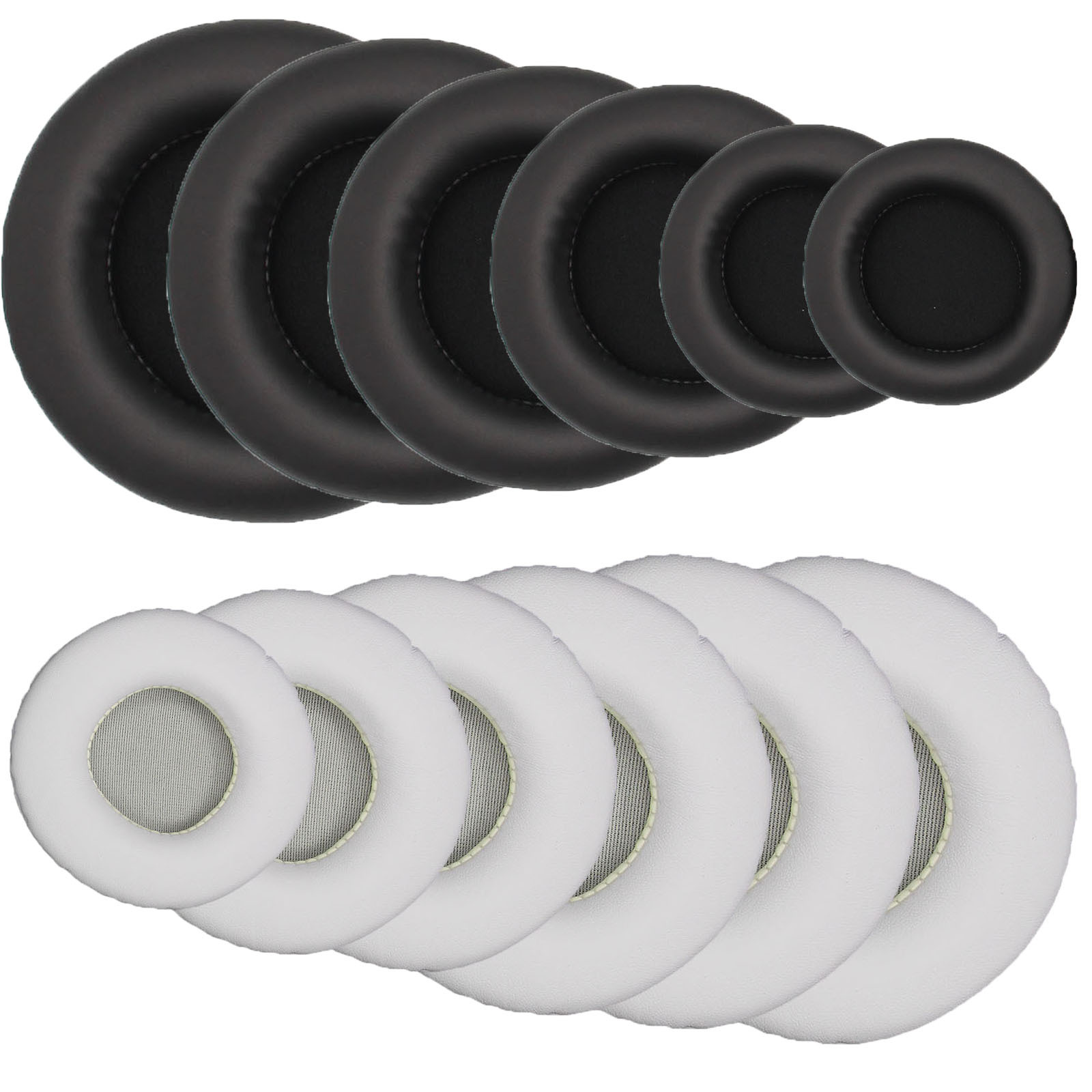 Headband 45-110mm protein leather earphone cover round universal internet cafe earmuffs sponge protective cover gaming headset