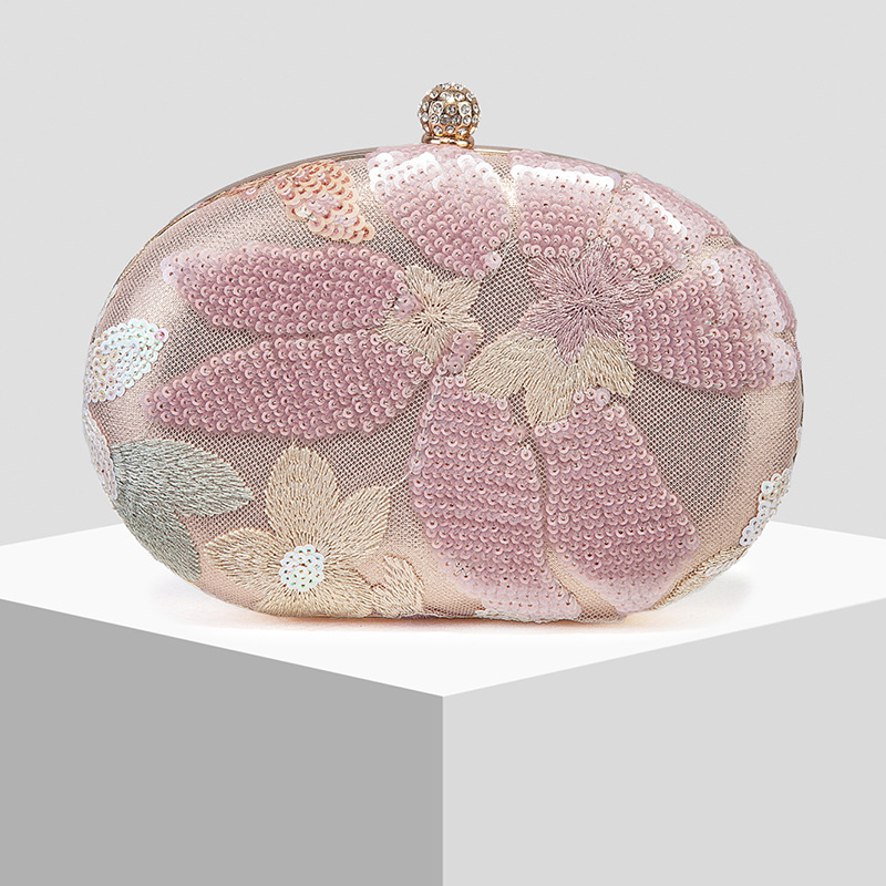 New Sequins Embroidered Evening Bag Clutch Evening Bag Wedding Bag Random Pattern