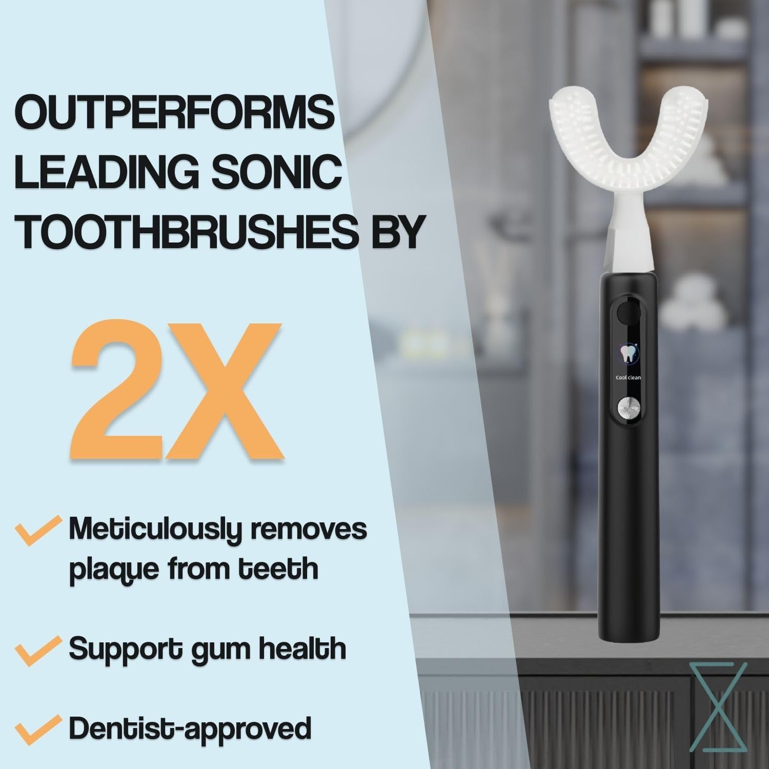 New Y-shaped Electric Toothbrush 2-in-1 Electric Toothbrush Teeth Cleaning Device