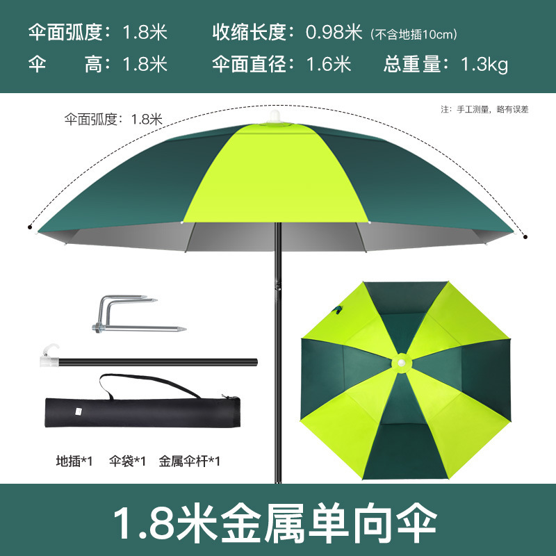 Fishing umbrella, multi-layer black glue sunscreen rainproof multi-directional universal