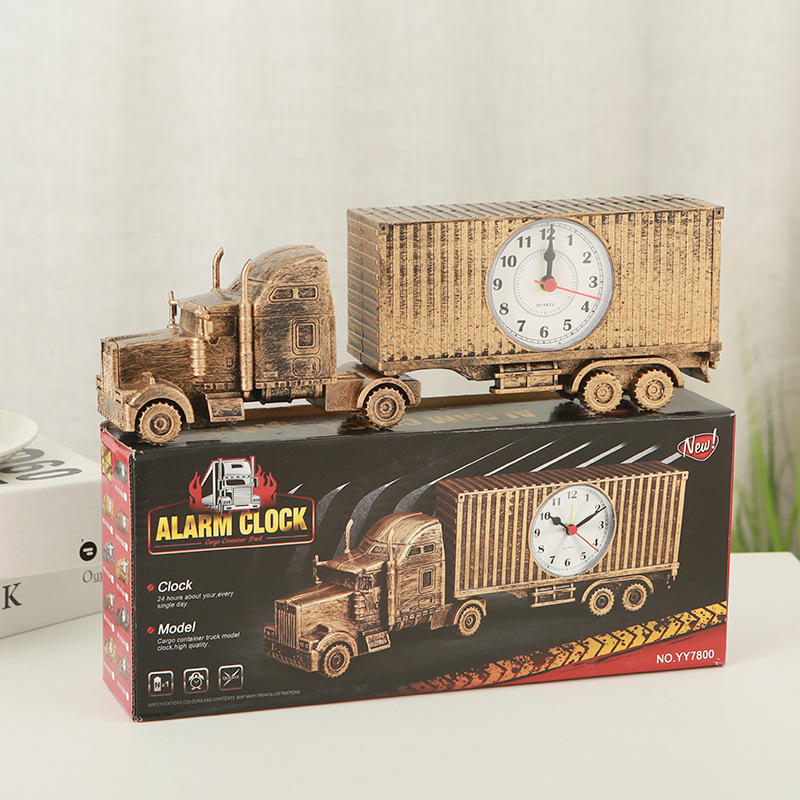 Tractor Trailer Container Truck Alarm Clock Alarm Clock Alarm Clock Student Bedside Clock Home Alarm Clock