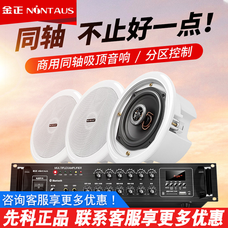 JinZheng Bluetooth coaxial ceiling audio living room ceiling shop speaker dedicated amplifier commercial supermarket restaurant