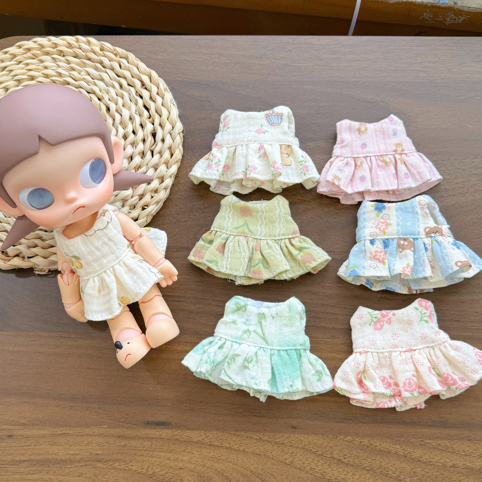 Original zsiga posable doll yearning place bjd plush doll clothes Gazi sister dress summer