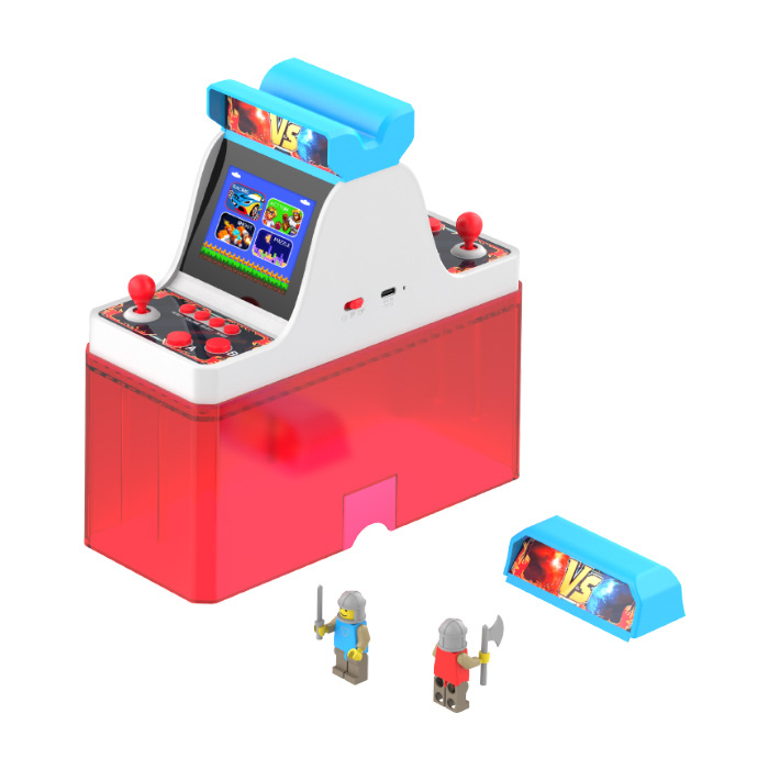 Mini Dual Screen Dual Player Game Console Arcade Joystick Game Console Nostalgic Children's Boys Gift