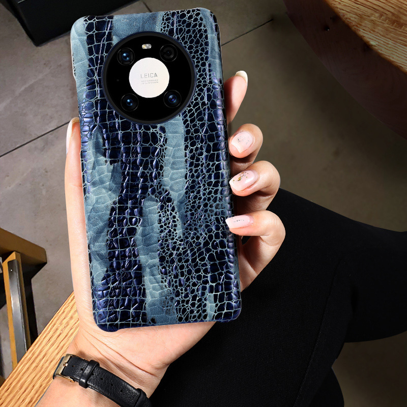 Applicable Mate 60 Pro phone case genuine leather crocodile pattern Magic 4 protective case male female Mate 40