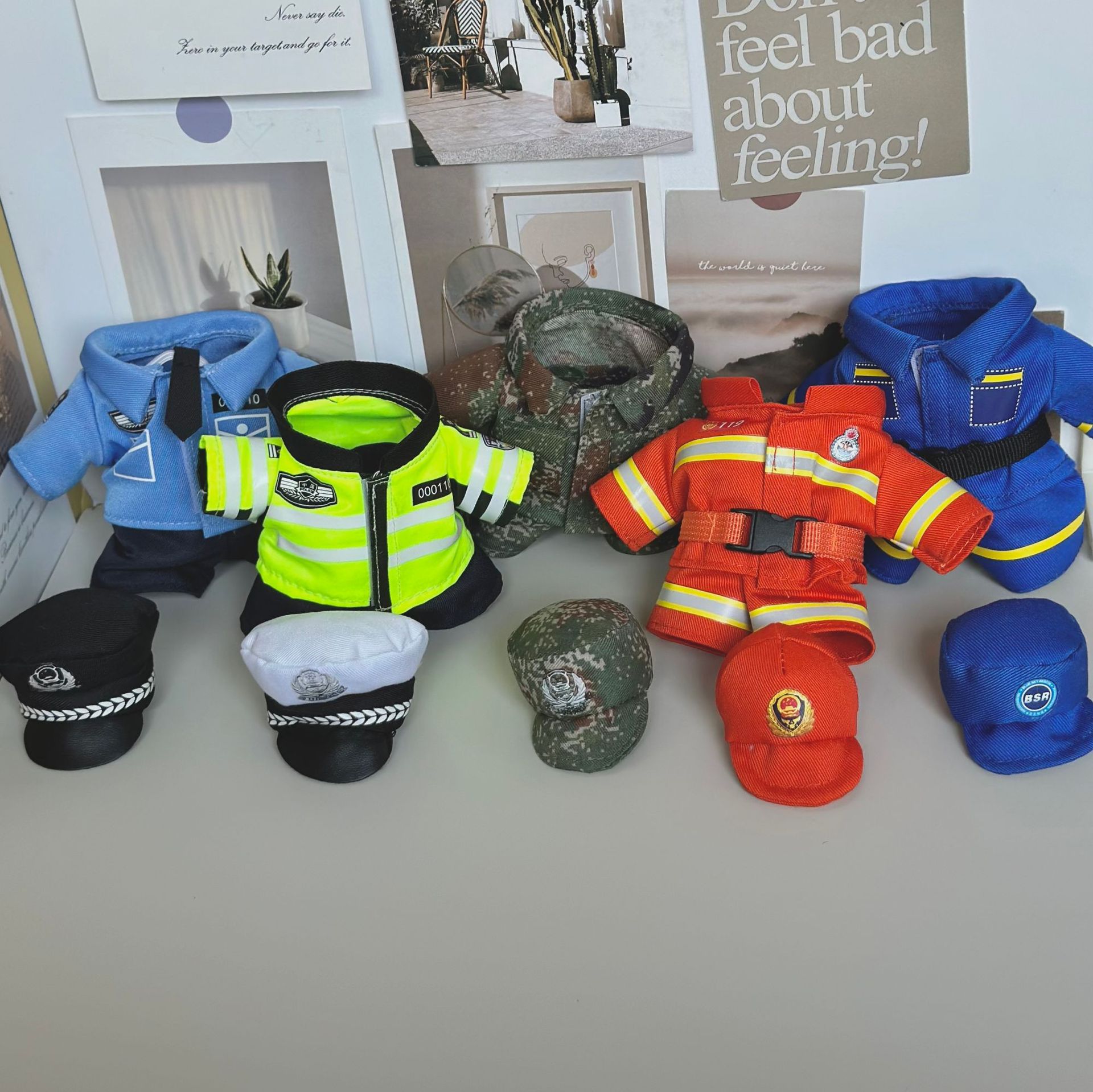 Police clothes plush traffic police bear toy uniform police officer clothes teddy bear clothes accessories gift toy doll clothes